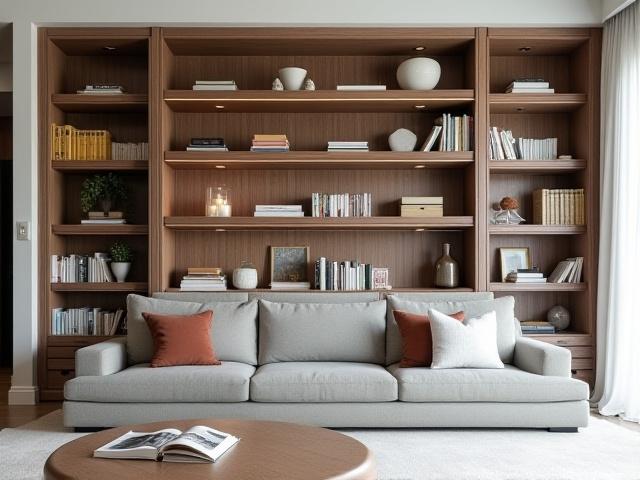 Bygget-i bokhylle i moderne design